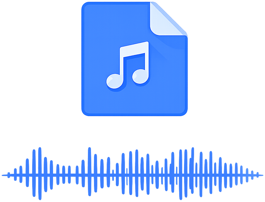 Audio file with waveform